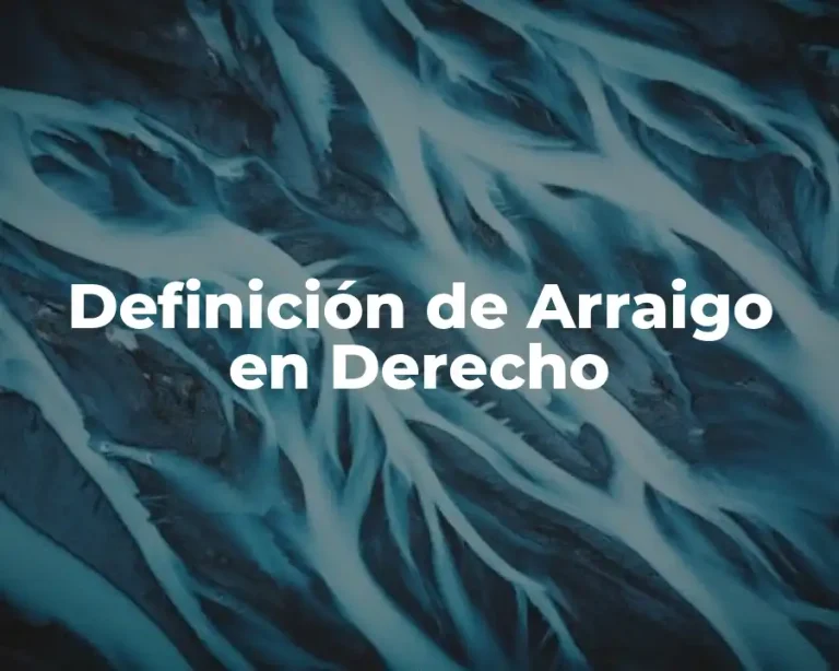 Definición de Arraigo en Derecho