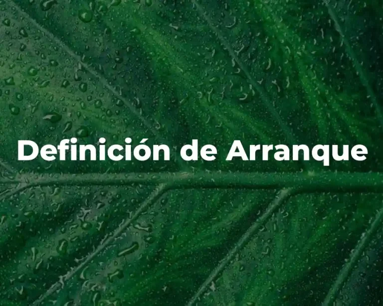 Definición de Arranque