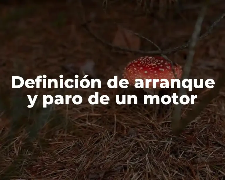 Definición de arranque y paro de un motor