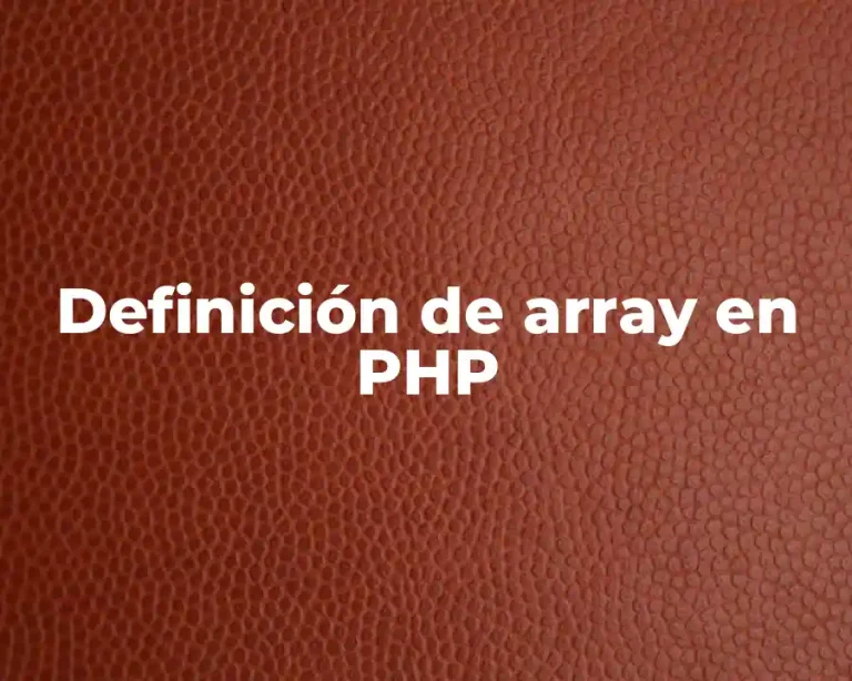 Definición de array en PHP