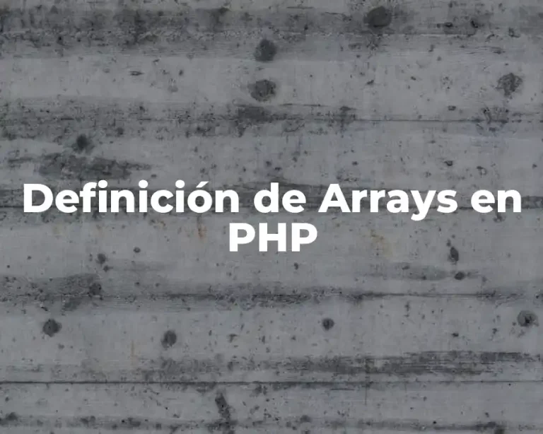 Definición de Arrays en PHP