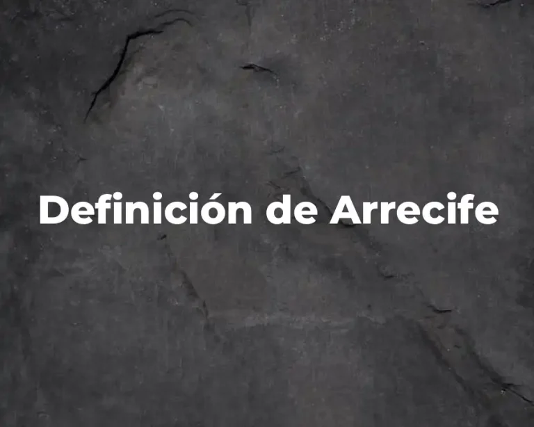 Definición de Arrecife