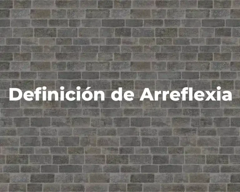 Definición de Arreflexia