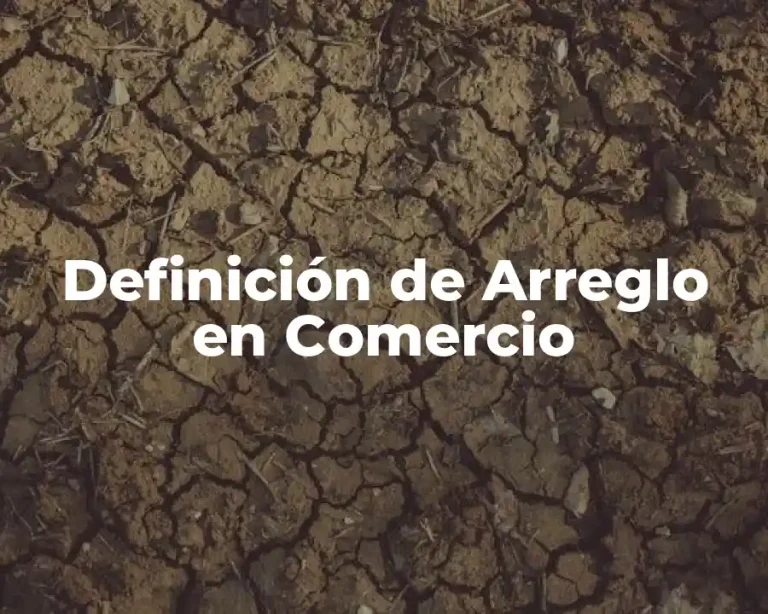 Definición de Arreglo en Comercio