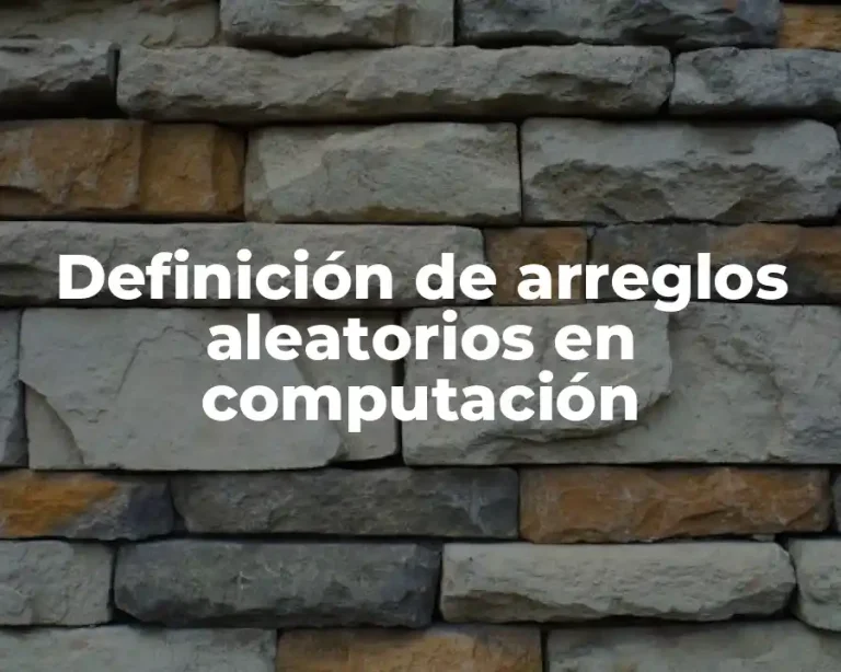 Definición de arreglos aleatorios en computación