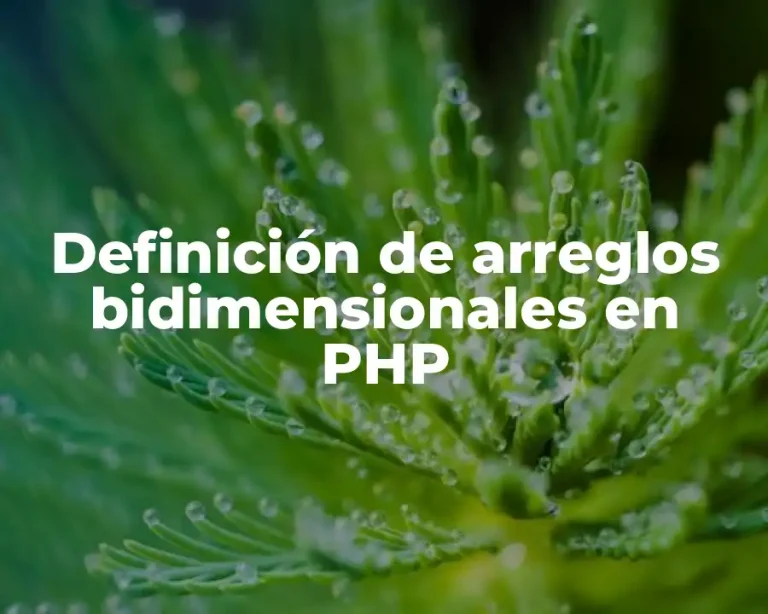 Definición de arreglos bidimensionales en PHP