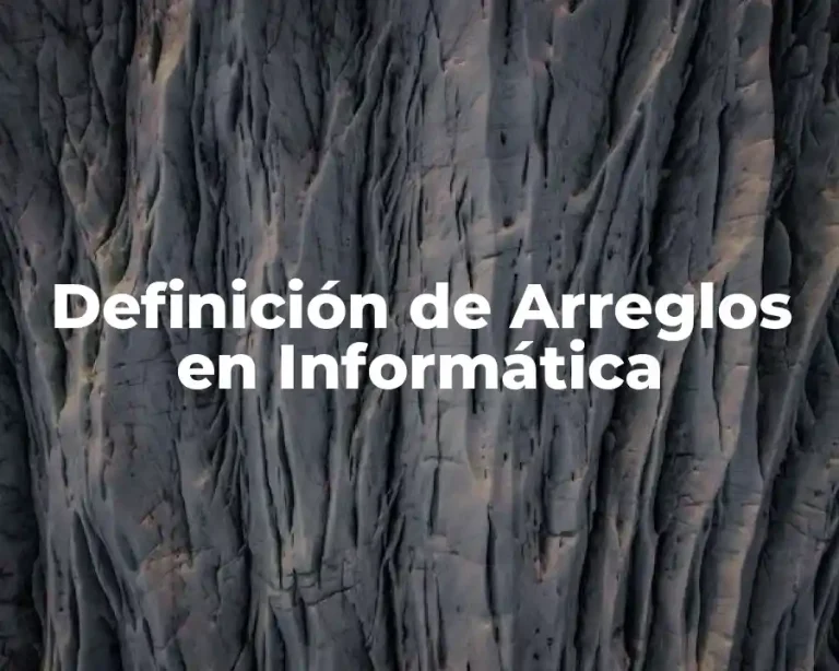 Definición de Arreglos en Informática