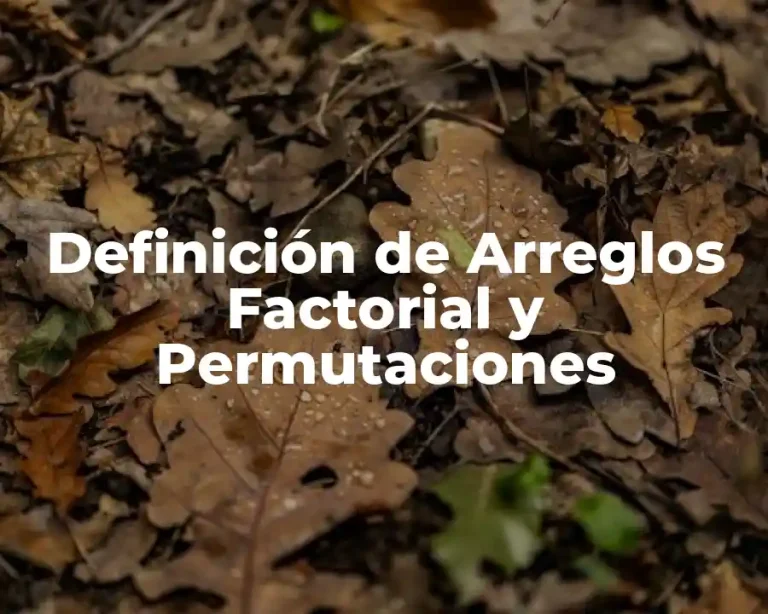 Definición de Arreglos Factorial y Permutaciones