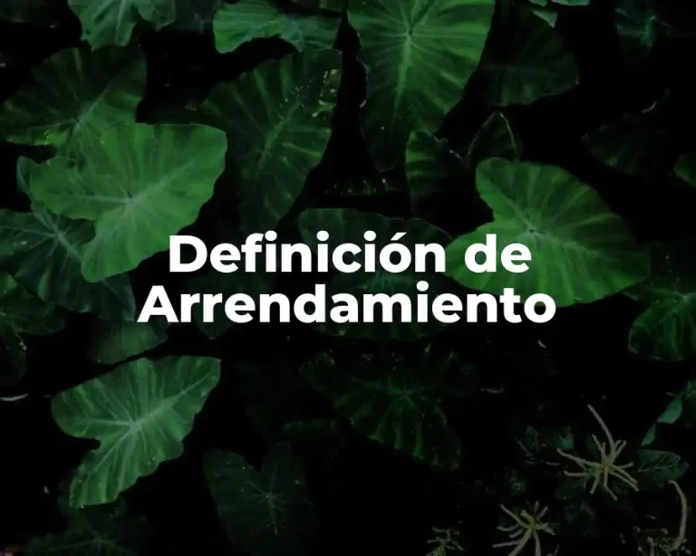 Definición de Arrendamiento