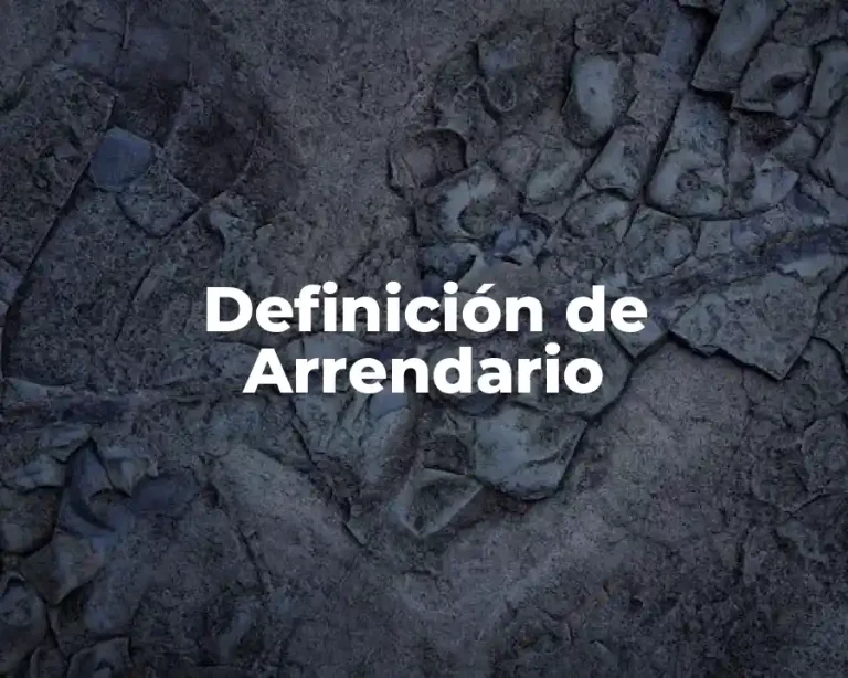 Definición de Arrendario