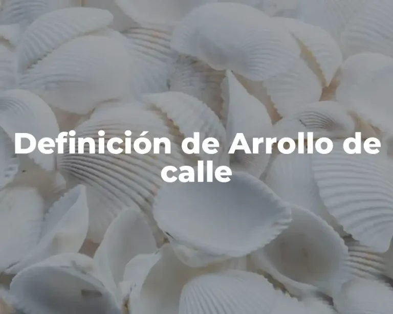 Definición de Arrollo de calle