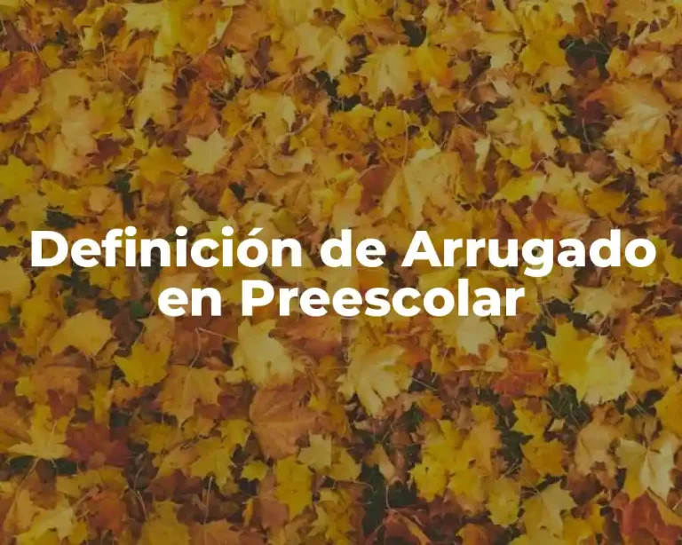 Definición de Arrugado en Preescolar