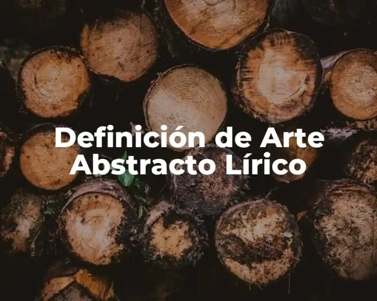 Definición de Arte Abstracto Lírico