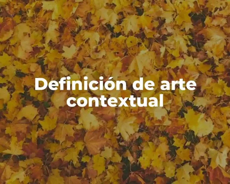 Definición de arte contextual