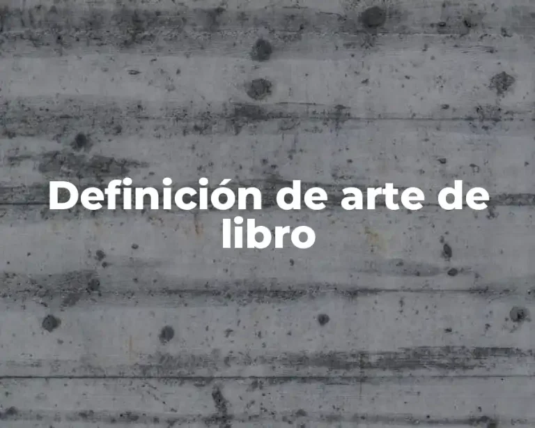 Definición de arte de libro