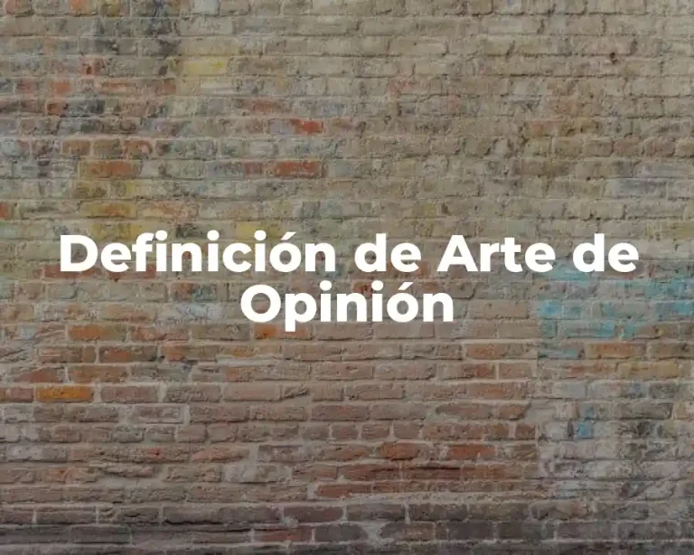 Definición de Arte de Opinión