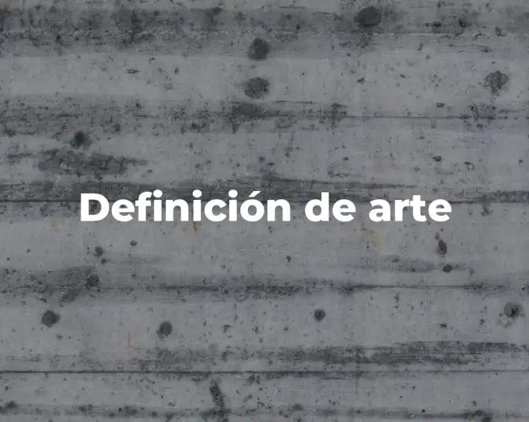 Definición de arte