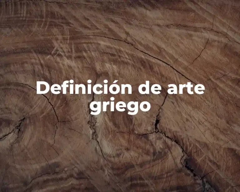Definición de arte griego