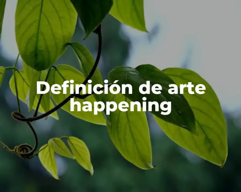 Definición de arte happening