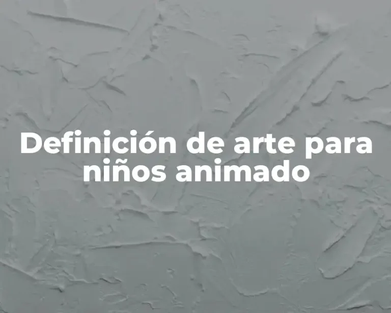 Definición de arte para niños animado