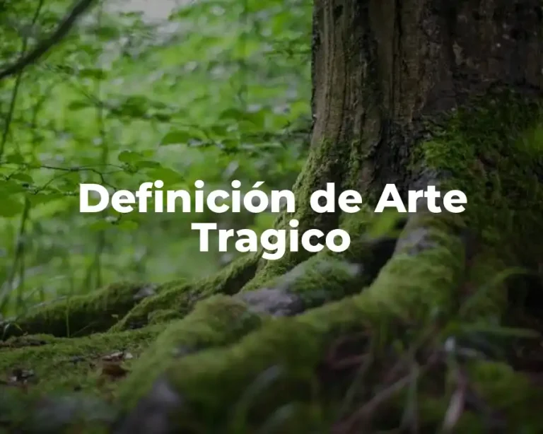 Definición de Arte Tragico