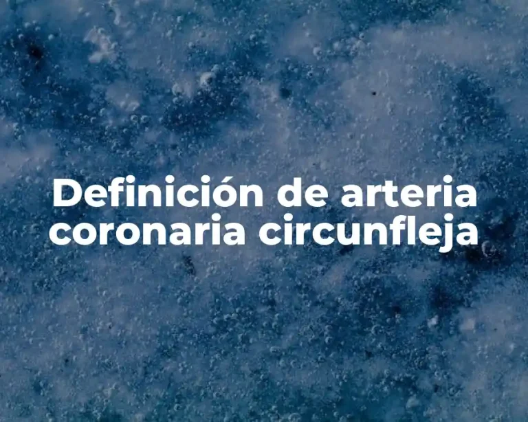 Definición de arteria coronaria circunfleja