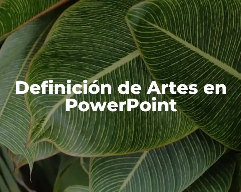 Definición de Artes en PowerPoint