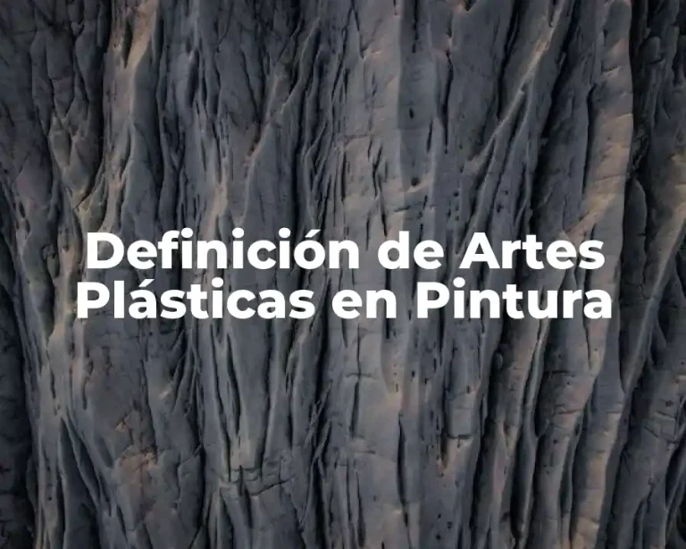 Definición de Artes Plásticas en Pintura