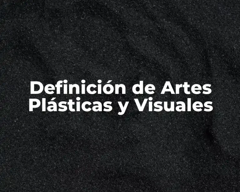 Definición de Artes Plásticas y Visuales