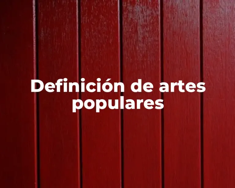 Definición de artes populares