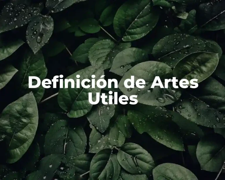 Definición de Artes Utiles