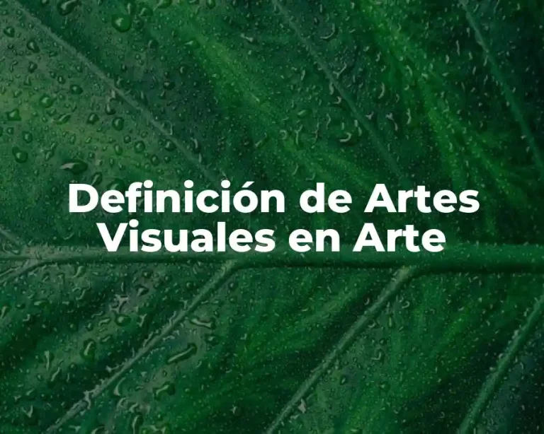 Definición de Artes Visuales en Arte