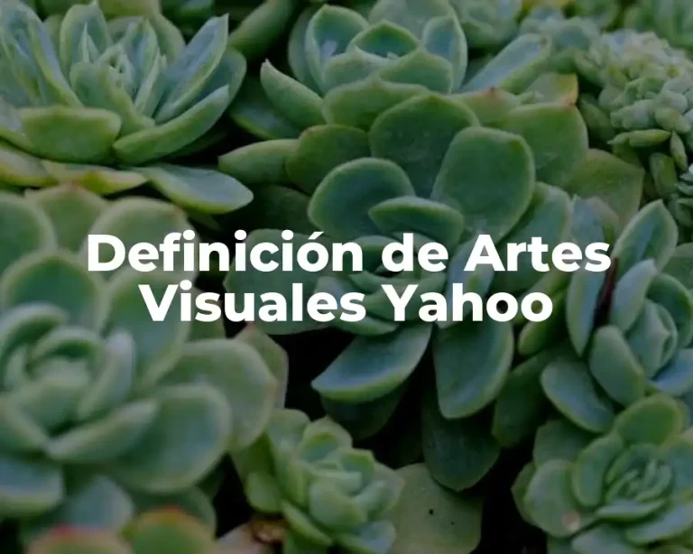 Definición de Artes Visuales Yahoo
