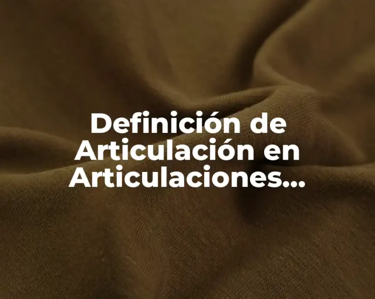 Definición de Articulación en Articulaciones Robóticas