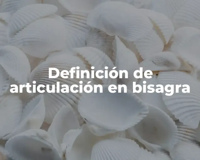 Definición de articulación en bisagra