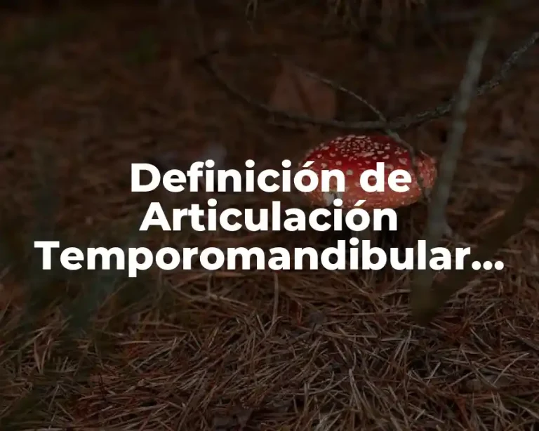Definición de Articulación Temporomandibular Concepto