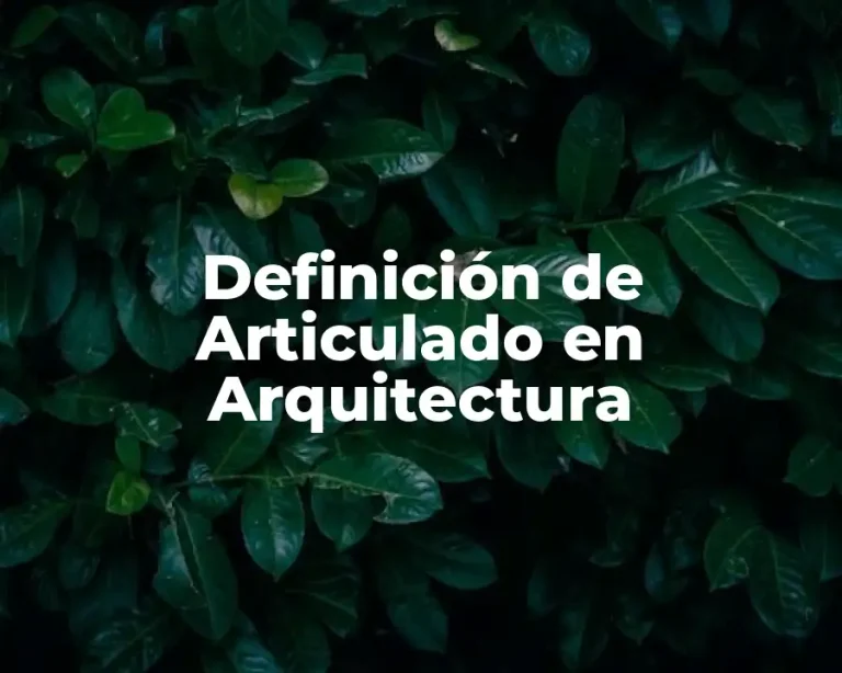 Definición de Articulado en Arquitectura