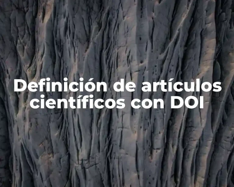 Definición de artículos científicos con DOI