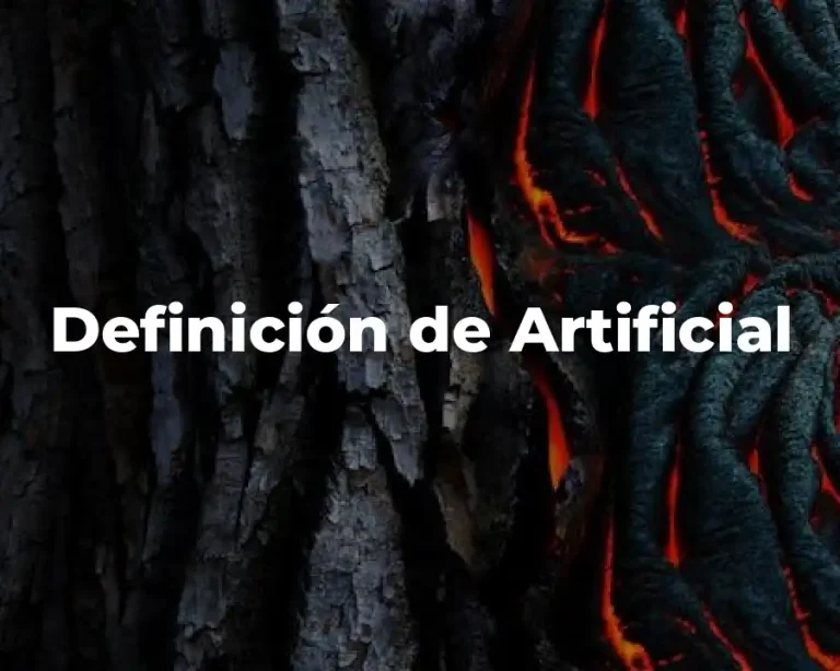 Definición de Artificial