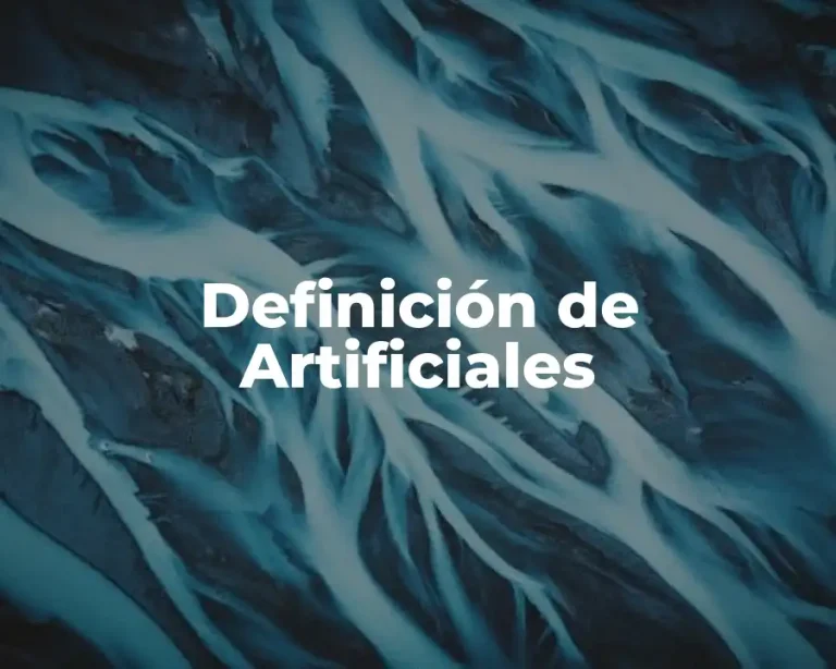 Definición de Artificiales