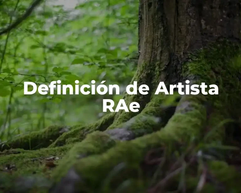 Definición de Artista RAe