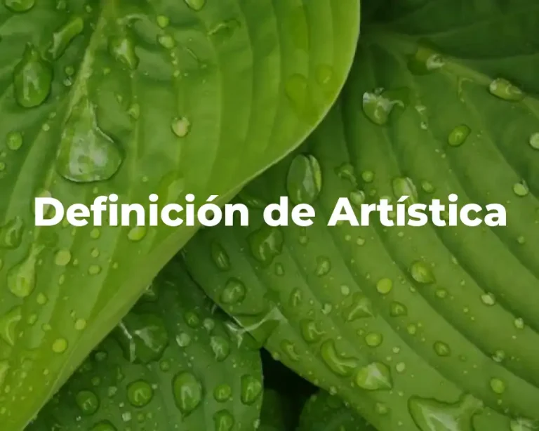 Definición de Artística