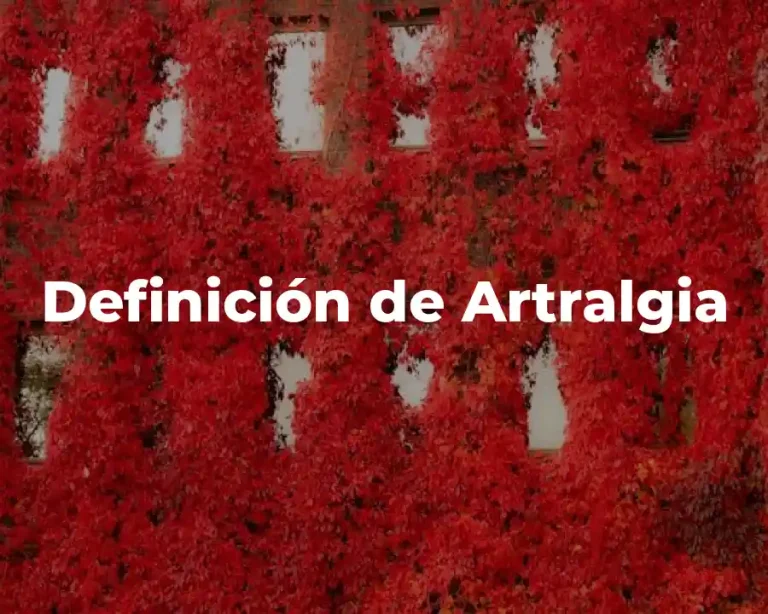 Definición de Artralgia