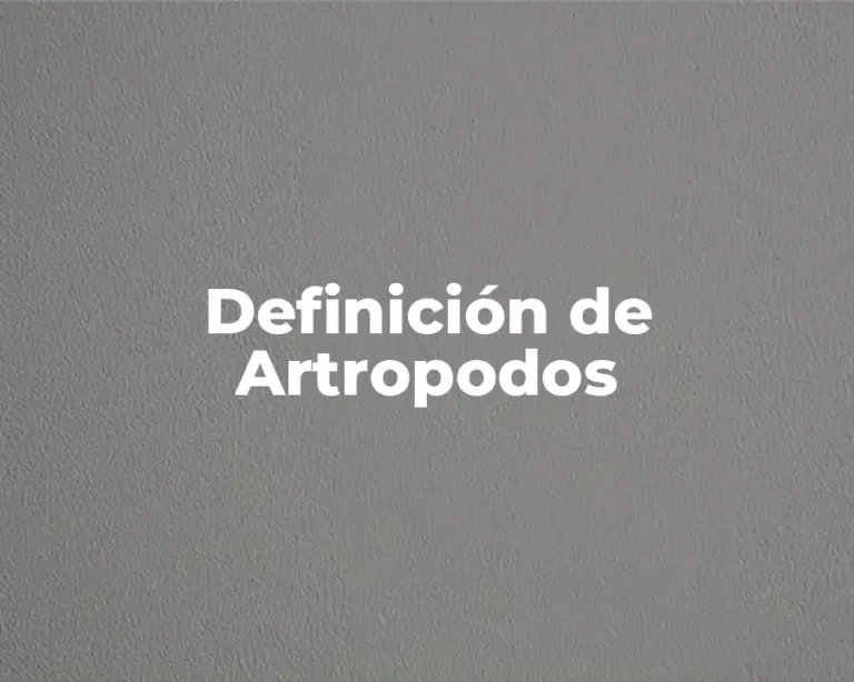 Definición de Artropodos