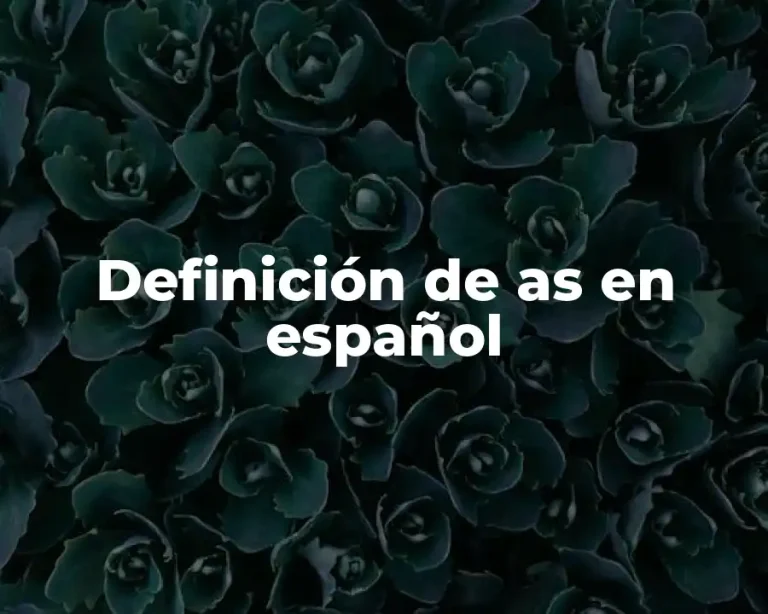 Definición de as en español