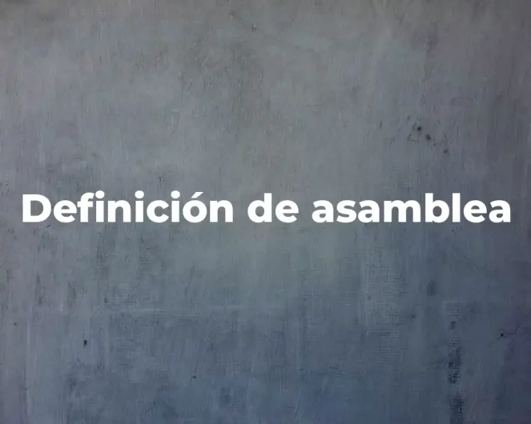 Definición de asamblea