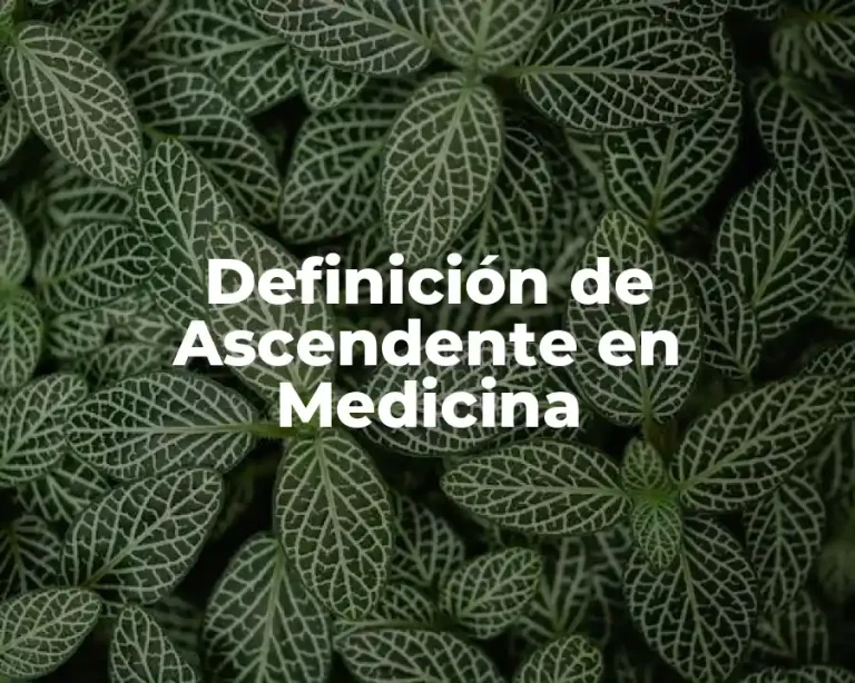 Definición de Ascendente en Medicina
