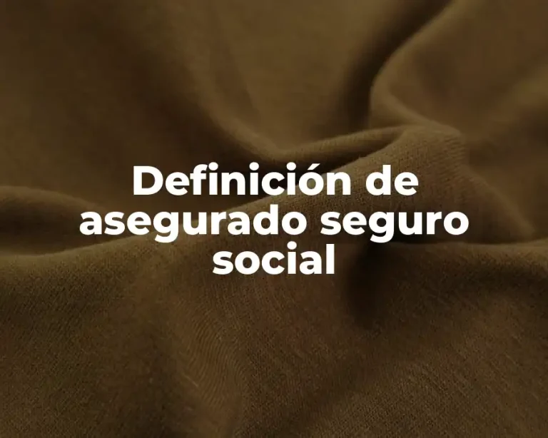 Definición de asegurado seguro social