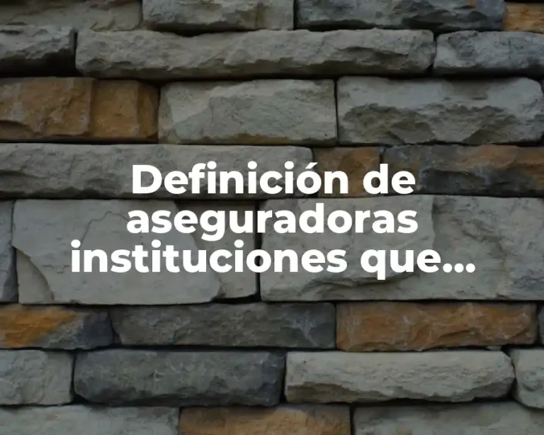 Definición de aseguradoras instituciones que obligan a