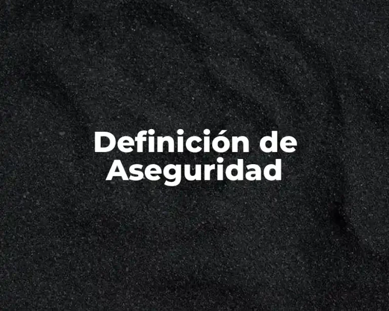 Definición de Aseguridad